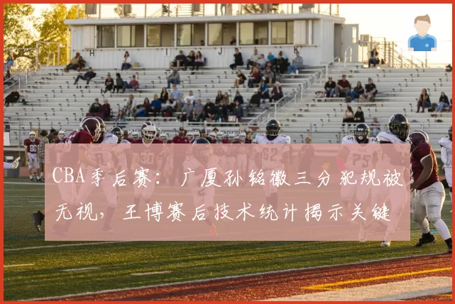 CBA季后赛:广厦孙铭徽三分犯规被无视,王博赛后技术统计揭示关键误判